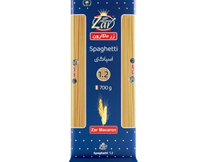 اسپاگتی قطر 1.2 زر ماکارون مقدار 700 گرم