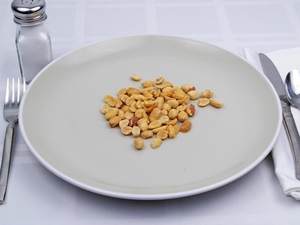 بادام زمینی، ویرجینیا، بو داده شده در روغن، با نمک